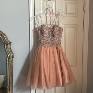 Light pink short Terani Couture dress